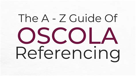 What Is Oscola Referencing Style A Simple Referencing Guide Youtube