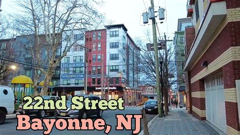 Walking On 22nd Street In Bayonne New Jersey Usa From Near Newark