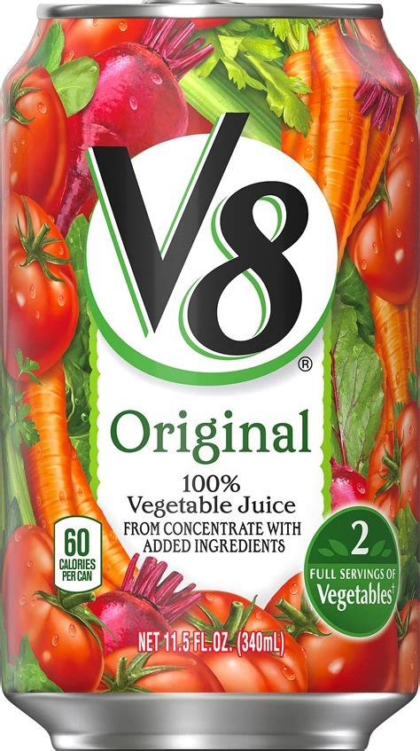 Amazon.com : V8 Original 100% Vegetable Juice, 5.5 oz Can (Pack of 6
