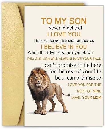 Amazon OJsensai Cute Lion Birthday Card To My Son Happy Birthday