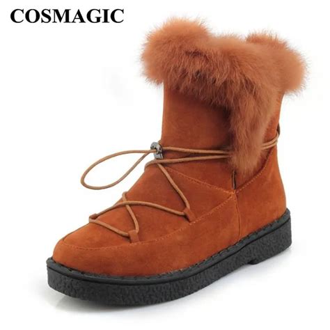 COSMAGIC 2018 New Fashion Women Winter Snow Boots Fur Inside Platform ...