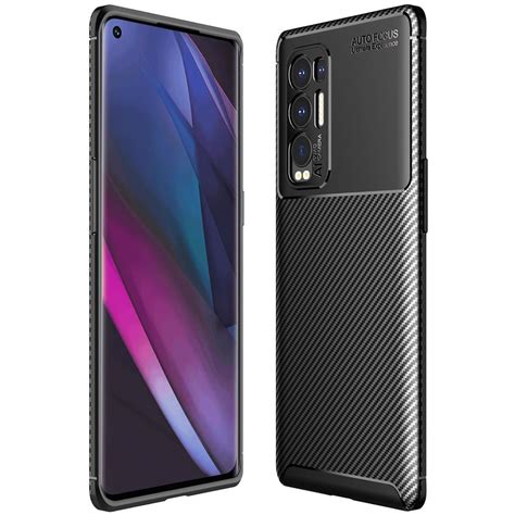 Flexi Slim Carbon Fibre Case For Oppo Find X3 Neo Black