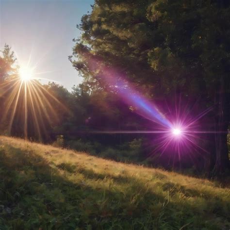 Premium Ai Image Real Lens Flare Light Effect Ray Leak