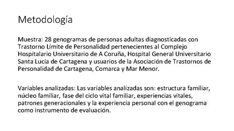 Anlisis Cualitativo De Genogramas De Personas Diagnosticadas Con