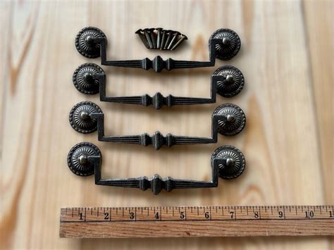 Vintage Brass Drawer Handles Mcm Dresser Handles Thomasville Etsy