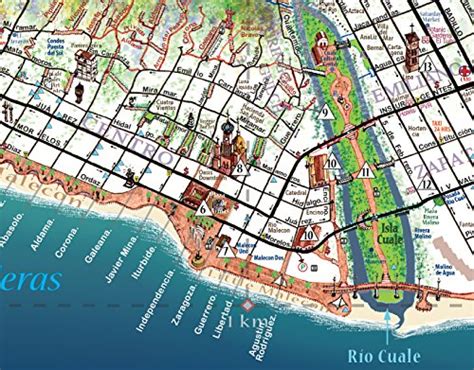 Puerto Vallarta Walking Map Centro And South Coast For 800