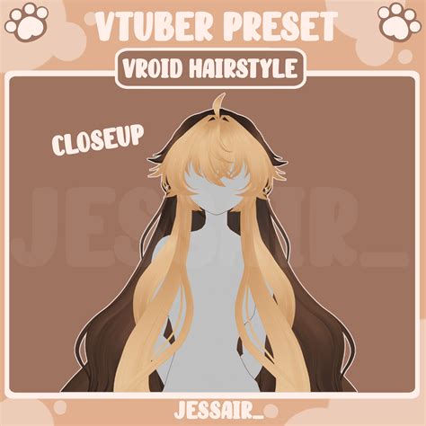 Vroid Hairstyle Presetvery Long Cute Hairstyle With Physics And