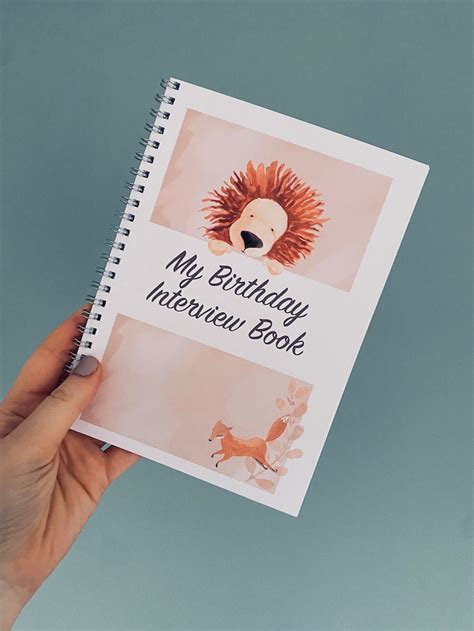 Boho Birthday Interview Book Birthday Memories Book First Etsy Uk