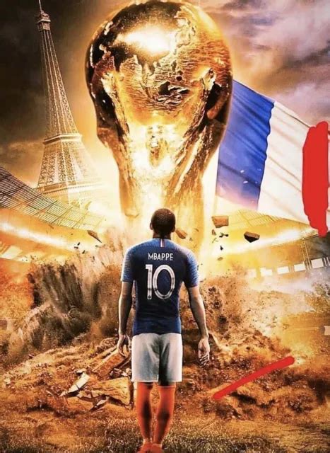 KYLIAN MBAPPE FRANCE Poster World Cup Football Wall Art A4 Poster EUR