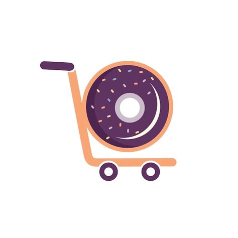 Premium Vector Donut Cart Vector Logo Design Template