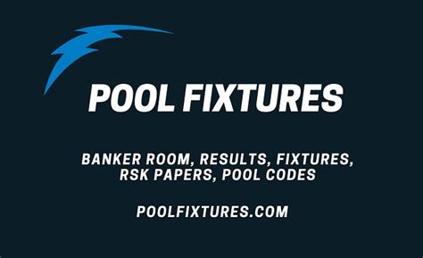 Week 16 Banker Room 2024 – Pool Draw This Week - Pool Fixtures