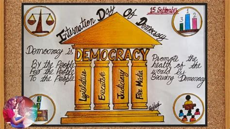 International Day Of Democracy Poster Drawing Pencil Drawing Of International Day Of Democracy