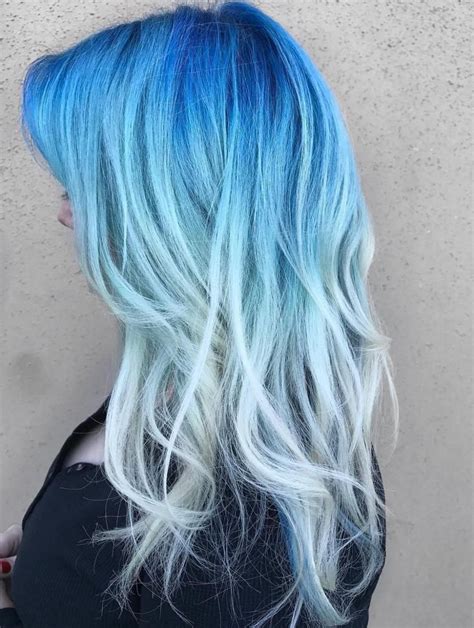 30 Icy Light Blue Hair Color Ideas For Girls Light Blue Hair Ombre