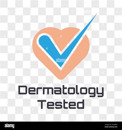 Dermatology Tested Logo For Cosmetic Product Vector Illustration Stock