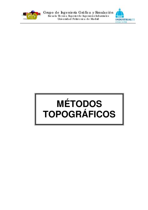 Métodos Topográficos Topografía Politécnico Santiago Mariño Studocu