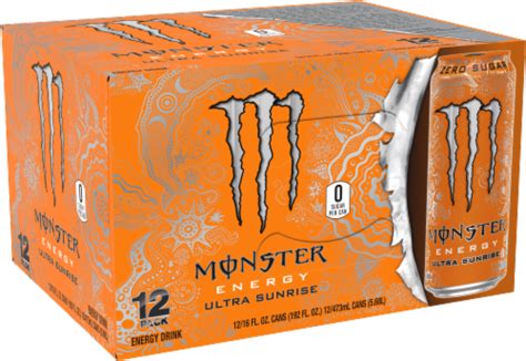 Monster® Zero Sugar Ultra Sunrise Energy Drink Multipack Cans, 12 ct ...