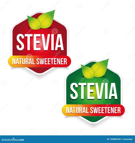 Stevia Natural Sweetener Label Stock Vector Illustration Of Product