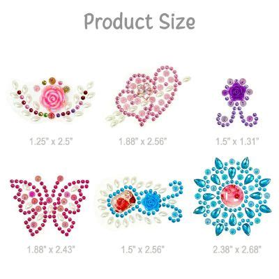 Wrapables Crystal Rhinestone Gem Stickers Bling Jewel Adhesives For