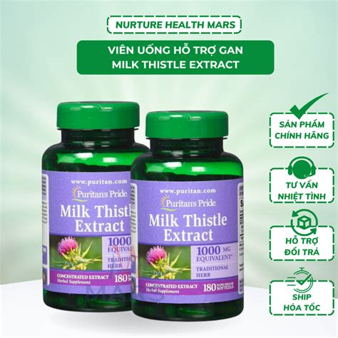 Viên Uống Hỗ Trợ Gan Milk Thistle Extract 1000mg 180 Viên