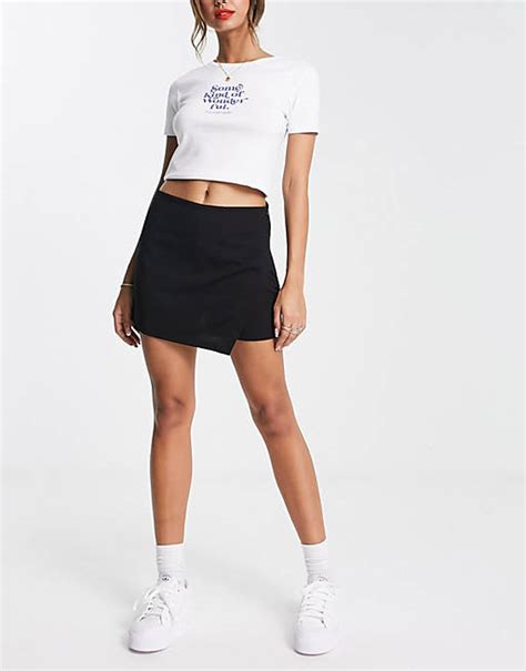 Jdy Jupe Short Asymétrique Noir Asos