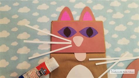 Cat Paper Bag Puppet Youtube