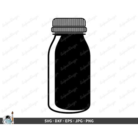 Medicine Bottle Svg Cough Syrup Clip Art Cut File Silhouette Dxf Eps