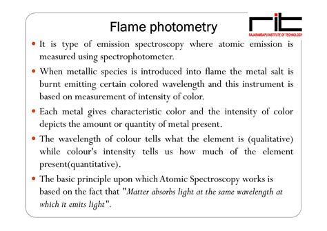 SOLUTION: Flame photometer , mechanism of flame photometry ,mechanism ...