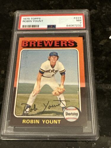 Topps Robin Yount Rookie Rc Brewers Nm Hof Psa Nm Ebay