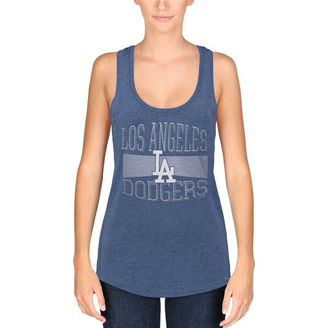 Womens Los Angeles Dodgers 47 Heathered Royal High Point Tank Top