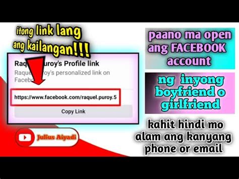 Paano Ma Open Ang Facebook Account Sa Inyong Jowa Kahit Hindi Mo Alam