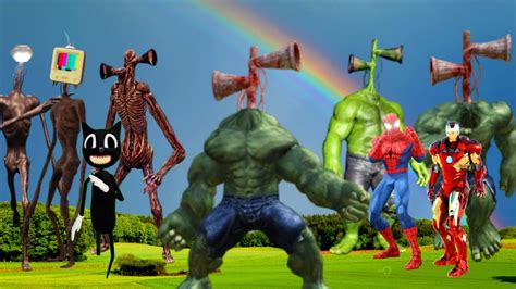 Team Hulk Vs Team Siren Head Vs Piggy Vs Tv Head Vs Cartoon Cat Vs