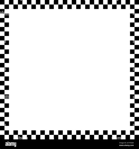 Checkered Chequered Square Frame With Blank Empty Space Copyspace
