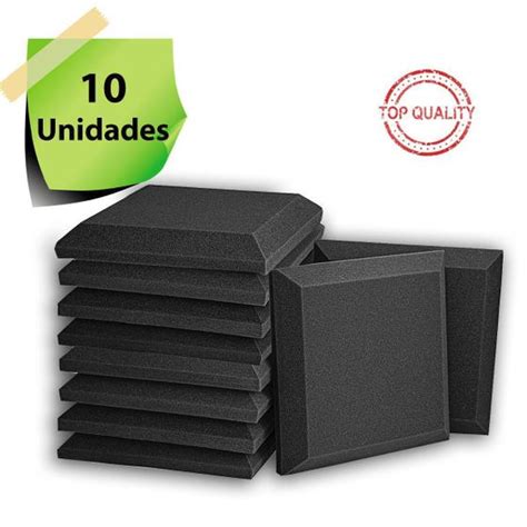 Kit c 10 Placas de isolamento acústico para estúdio em casa Armazem