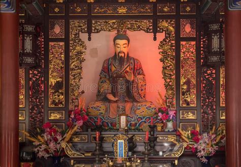 Statue on Altar at Taoist Temple at Laoshan Near Qingdao Editorial ...