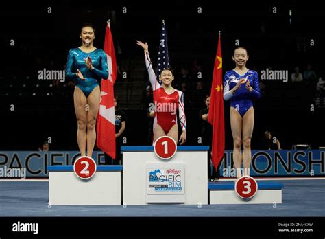 Kyla Ross Center Of The United States Celebrates Her Gold Medal In