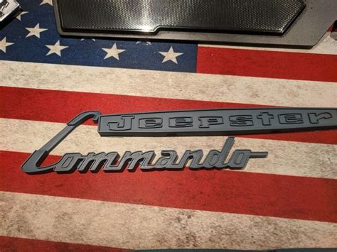 3d Printed Jeepster Commando Hood Badge Emblem Jeep By Nick Brandt