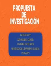 Diapositivas Propuesta Pdf Propuesta De Investigaci N Integrantes