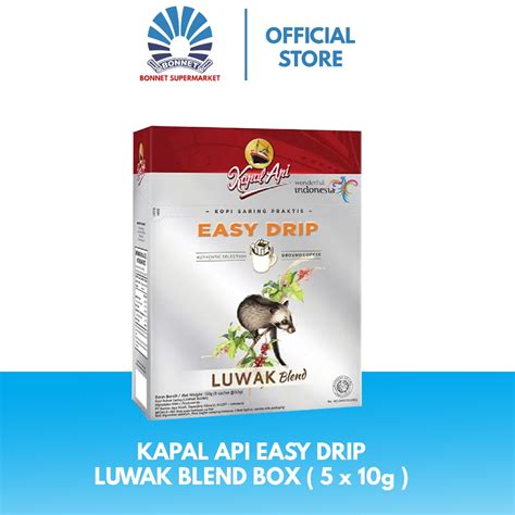 Jual Kapal Api Luwak Blend Easy Drip Coffee Box Isi 5 Sachet X 10 Gram