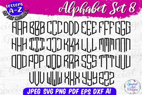 Monogram Svg Monogram Svg Alphabets Graphic By