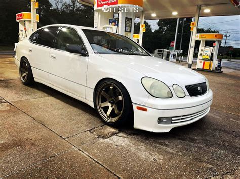 2001 Lexus GS430 with 18x9.5 18 AVID1 AV6 and 235/40R18 Vercelli Strada ...