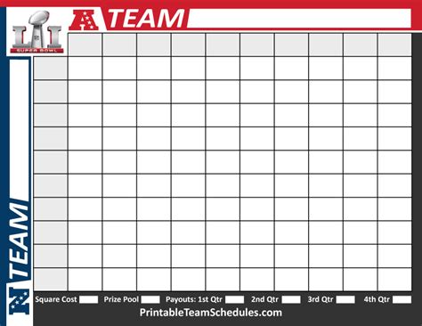 Super Bowl Box Template Excel Image To U