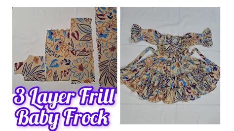 3 Layer Frill Baby Frock Cutting And Stitching 2 3Years Baby Baby