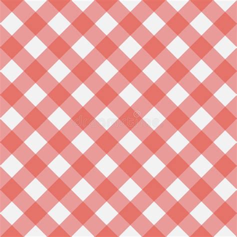 Red Checked Gingham Plaid Seamless Background Stock Illustrations