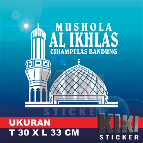 Jual Cutting Sticker Kaca Jendela Pintu Masjid Mushola Custom Dan