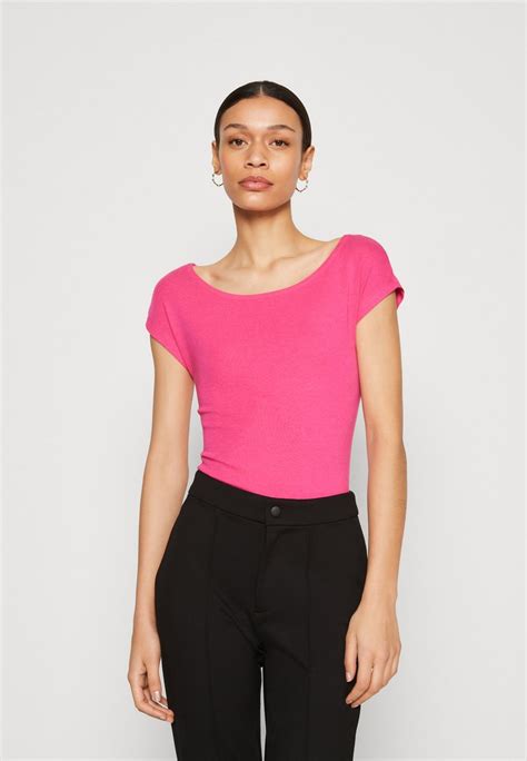 Gap Bateau Basic T Shirt Standout Pink Neon Pink Zalando Ie