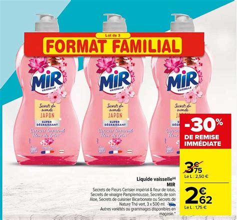 Promo Liquide Vaisselle Mir Chez Carrefour Icatalogue Fr