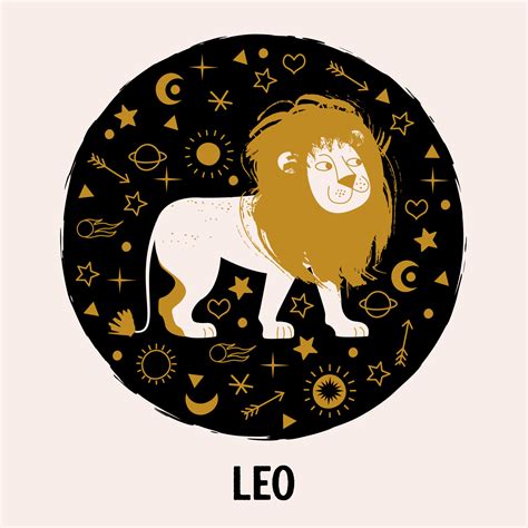 Sign of the zodiac Leo. Constellation of Leo. Vector illustration in ...