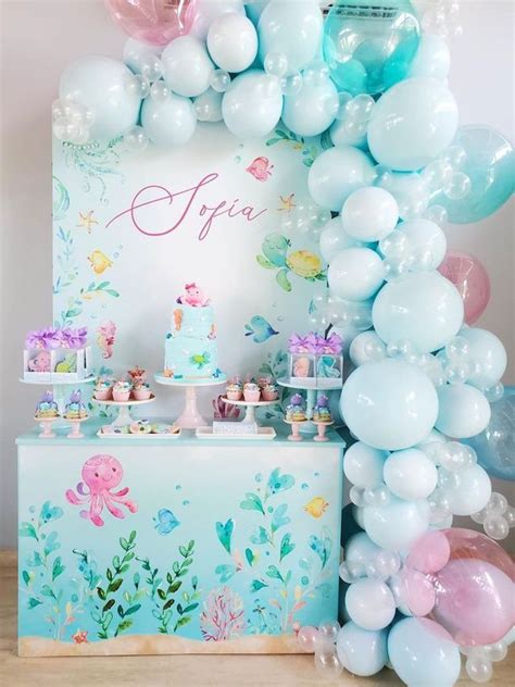 Under The Sea Themed Party Ocean Theme Birthday Sea Birthday Party Sea Birthday