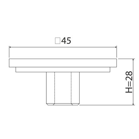 Квадратен фланец за стъкло 45x45 мм - Rosi.bg