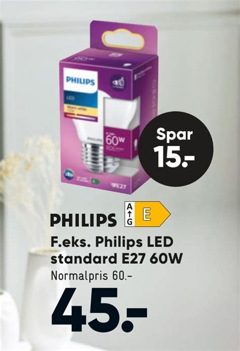 Philips Led Standard E27 60w Tilbud Hos Bilka